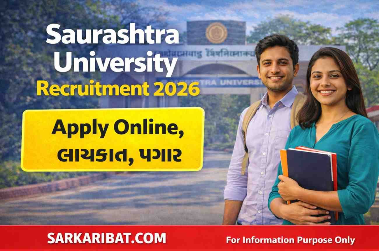Saurashtra University Recruitment 2026