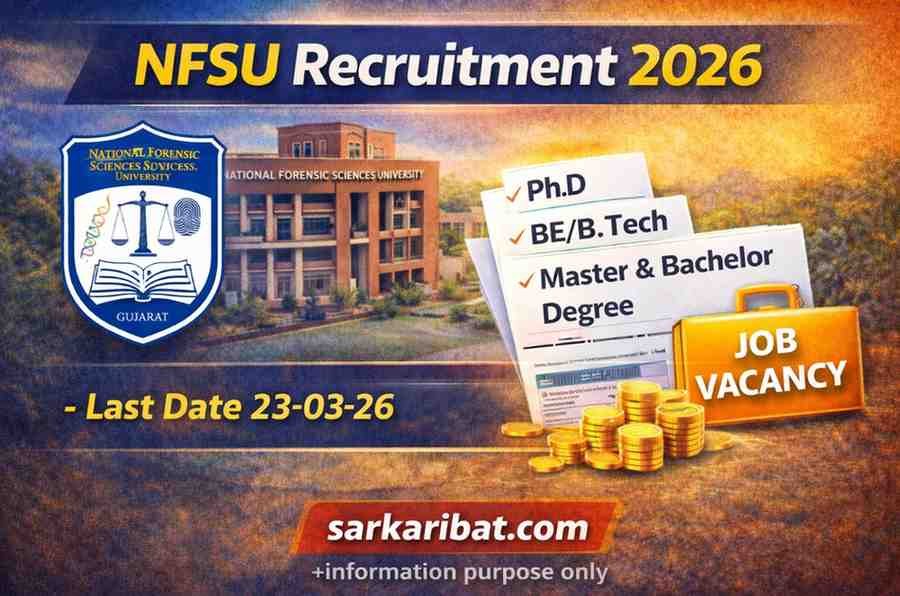 NFSU Recruitment 2026