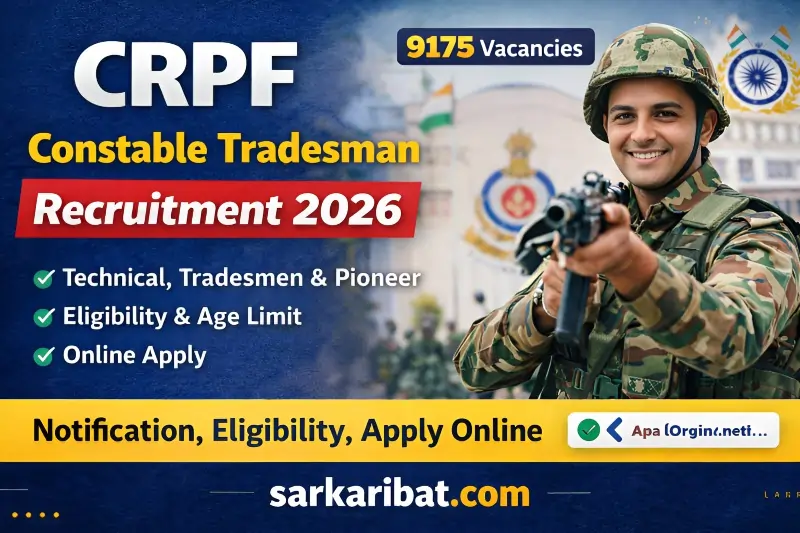 CRPF Constable Tradesman Recruitment 2026
